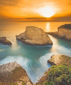 Shark Fin Cove Davenport Sunset paint by number