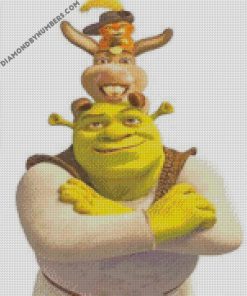 Shrek and his friends diamond paintings