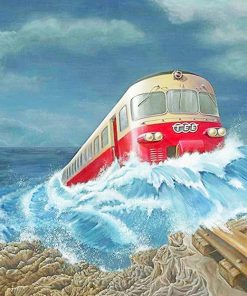 Train in the Water paint by numbers