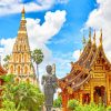 Wat Chedi Liam Thailand paint by number