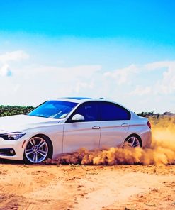 White Bmw sand adult paint by numbers