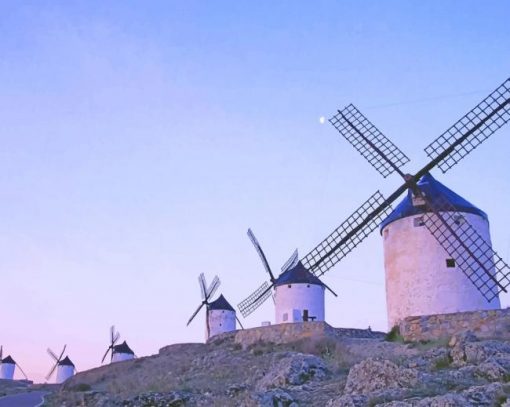Windmills Of Campo De Criptana adult paint by numbers