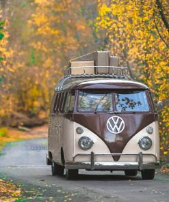Autumn Old vw Van paint by numbers