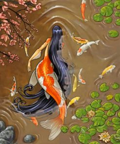 Beautiful Mermaid Illustration paint by number