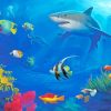 Colorful Fish And Shark paint by number