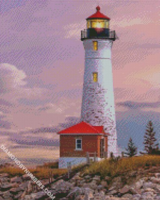 crisp point lighthouse michigan diamond paintings