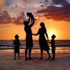 Happy Family Silhouette paint by number