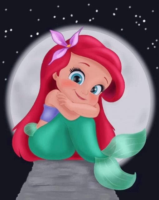 Cute Little Ariel Paint By Numbers