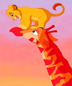 Cute Simba paint by numbers