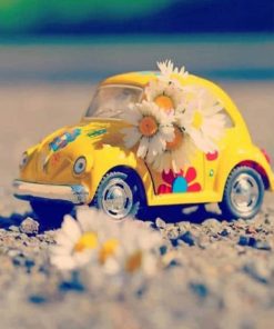 Cute Yellow Car Paint By Numbers