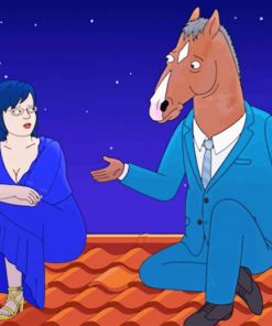 Diane And BoJack Horseman paint by number