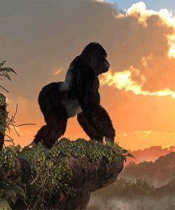 Big Gorilla Sunset paint by number