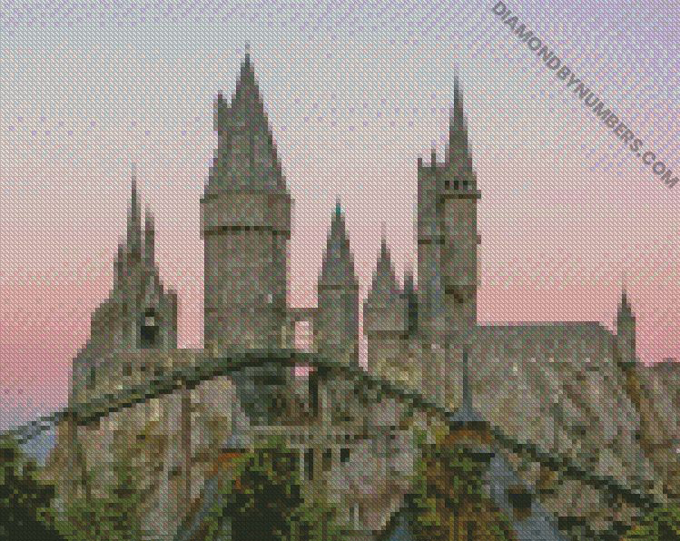 Hogwarts Castle Wizards - Harry Potter 5D Diamond Painting -  DiamondByNumbers - Diamond Painting art