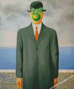 man with apple rene magritte diamond paintings