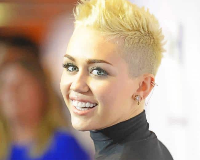 Miley Cyrus with Short Hair - 5D Diamond Painting - DiamondByNumbers -  Diamond Painting art