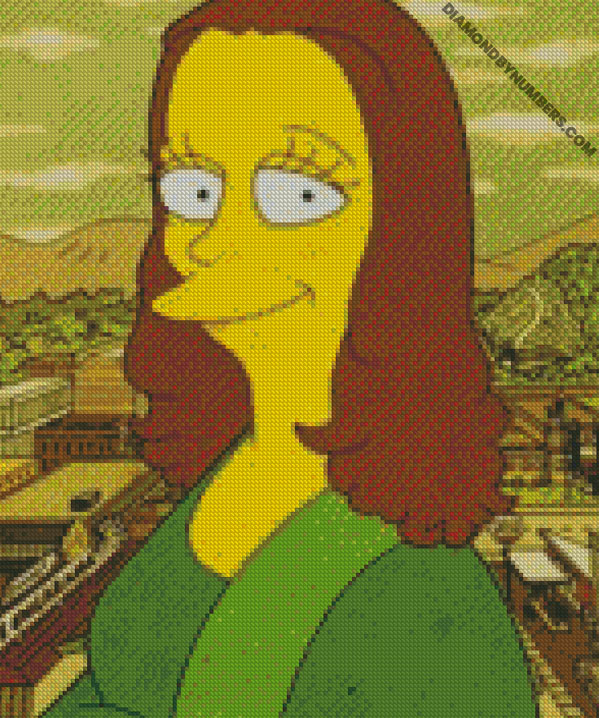 Mona Lisa The Simpsons- 5D Diamond Painting - DiamondByNumbers