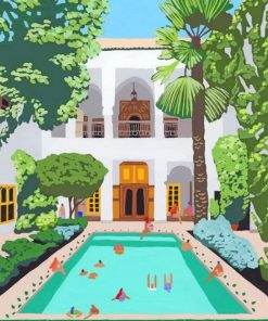 Morocco Pool Marrakesh paint By Numbers