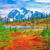 Mount Baker Washington paint by number