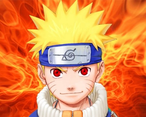 Naruto fire background paint by numbers
