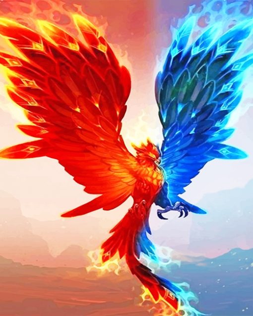 Phoenix Rising From Ashes paint by numbers