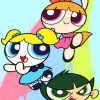 Powerpuff Girls paint by numbers