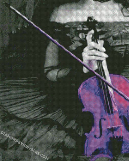 purple violin diamond paintings