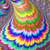 Rainbow Psychedelic Art paint by number