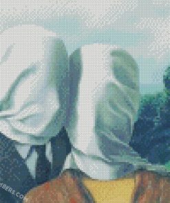 rene magritte the lovers I diamond painting