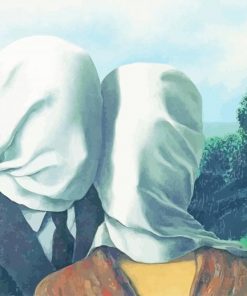 Rene Magritte The Lovers paint by number