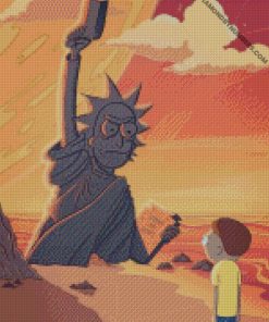 Diamond Painting Aesthetic Rick and Morty, Full Image - Painting