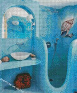 sea bathroom greece diamond paintings