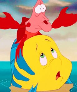 Sebastian And Flounder paint by number
