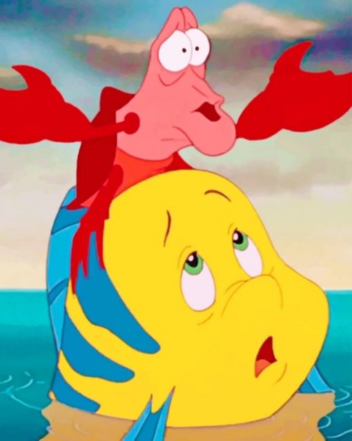 Sebastian And Flounder paint by number