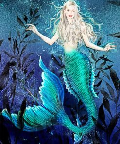 Stunning Mermaid Smiling paint by number