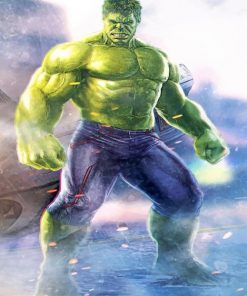 Superhero Hulk paint by numbers