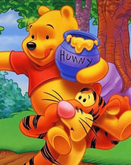 Tigger and Winnie paint by numbers