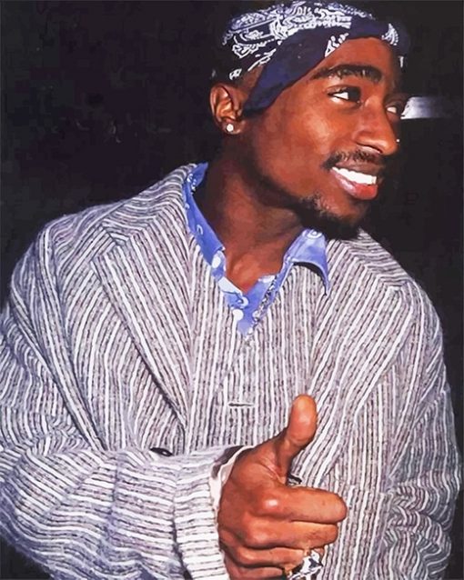 Tupac Thumps Up paint by number