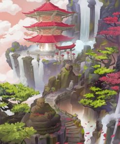 Waterfall Japan Paint By numbers