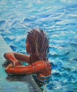 Woman In the Pool Paint By Numbers