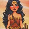Wonder Woman paint by numbers