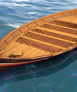 Wooden Row Boat paint by number