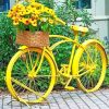Yellow Bike With Flowers paint by numbers