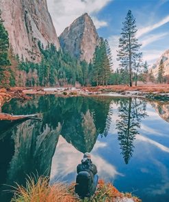 Yosemite Beautiful View California paint by number