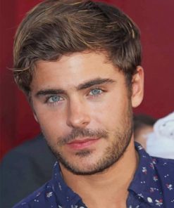 Zac Efron Green Eyes Paint By Numbers