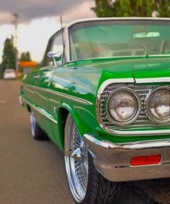 1964 Chevy Impala Green paint by numbers