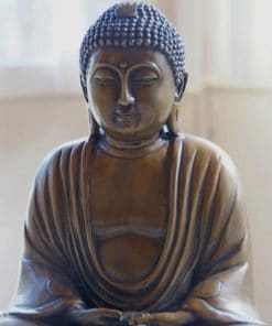 Brown Sitting Buddha Statue paint by numbers