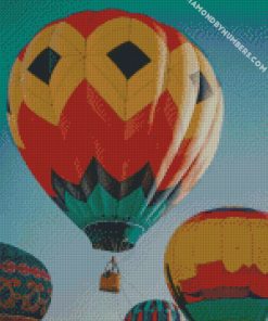Colorful Hot Air Balloons In The Sky Diamond Painting
