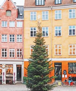 Copenhagen Christmas Tree paint by numbers