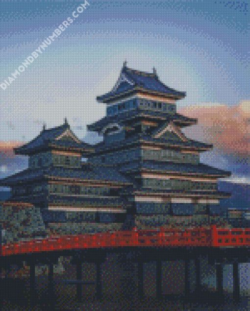 Himeji Castle And Kumamoto Castle diamond paintings