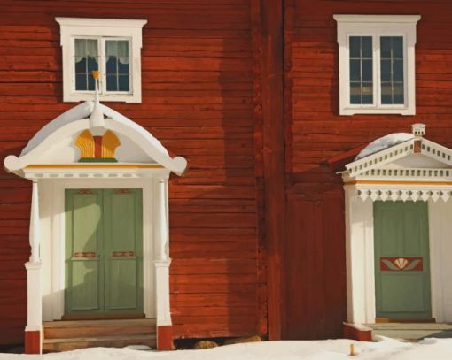 Swedish Houses paint by numbers